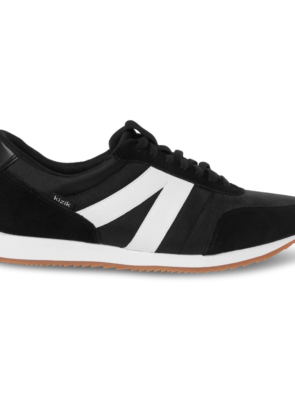 Kizik Womens Black White Athletic Sneaker